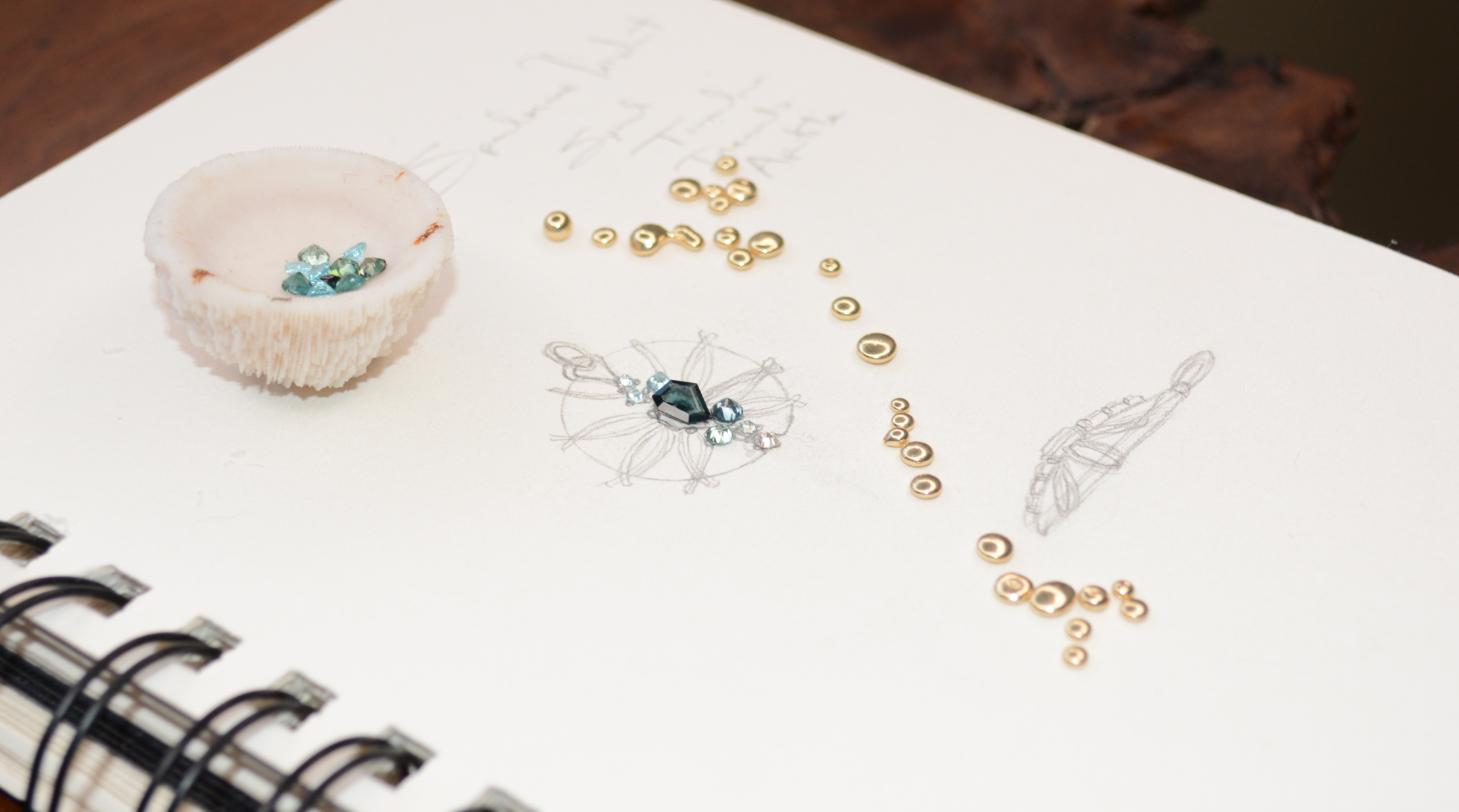 Jewelry Design, Sketch & Gemstone & Diamond Selection Sasha Bravo Fine Art Jewelry San Diego, CA